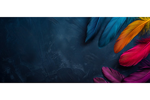 Colorful Feathers Background, an Animal Illustration by BazziBa♥