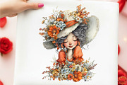 Whimsical Spring Girl Clipart, an Illustration by designcity5 (Thumbnail 5 of 5)