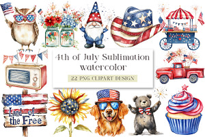 4th of July Sublimation Bundle, an Illustration by DreamArtGraphic