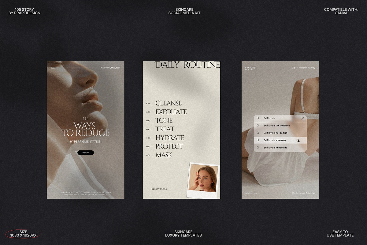 Skincare Story Templates for Canva preview 5