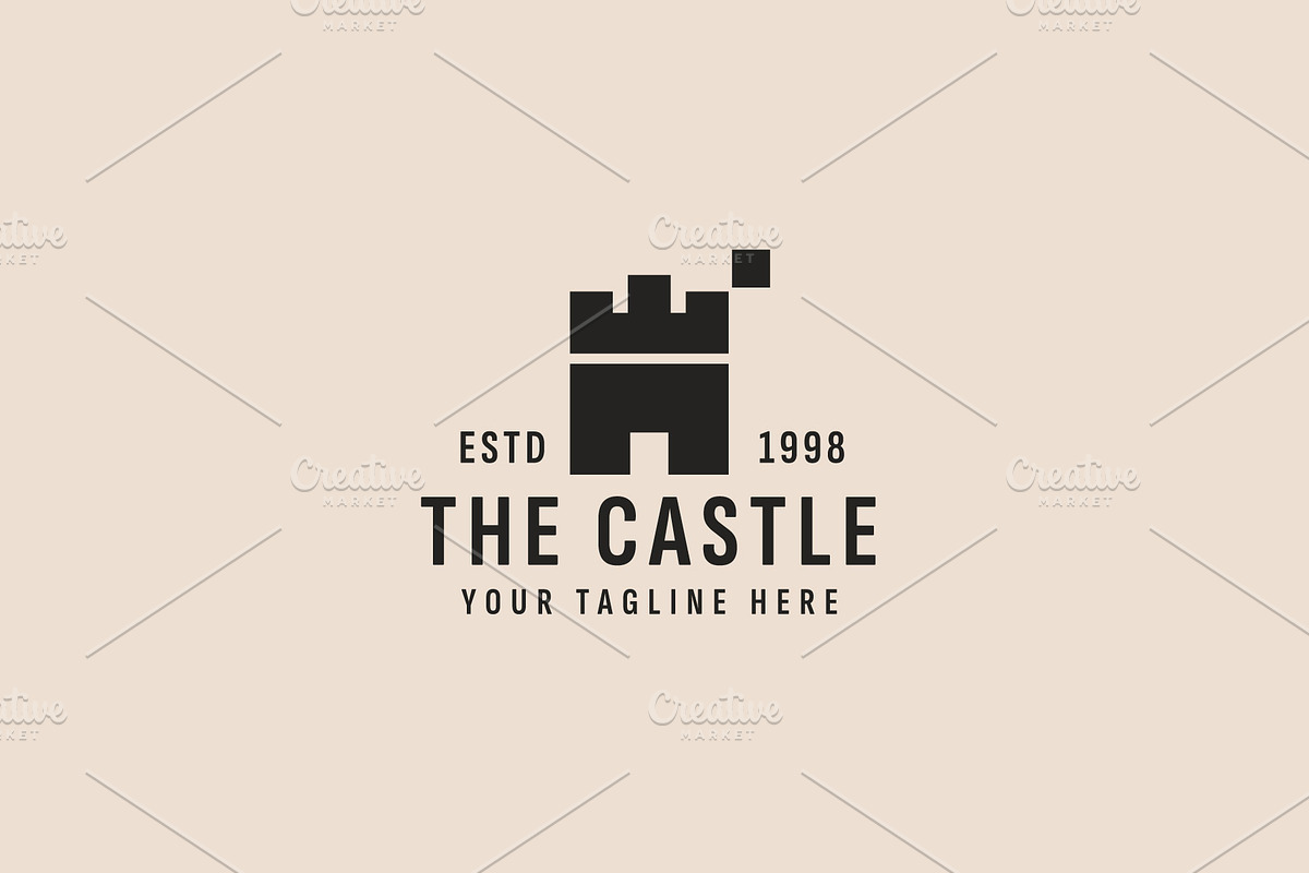 Castle logo vector icon illustration, a Branding & Logo Template by Dyn Studio