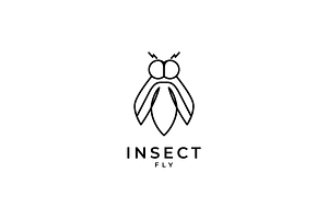 Insect Fly Line Minimalist Logo