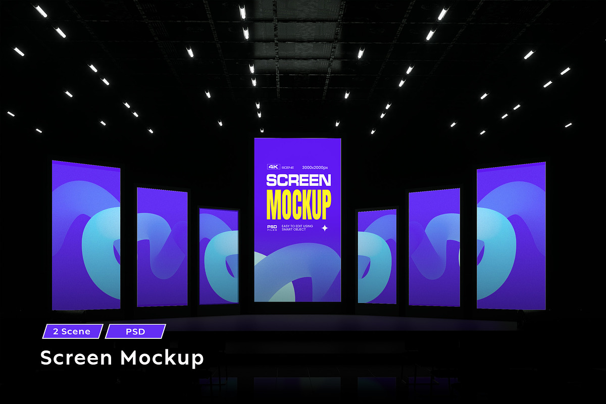 LED Vertical Screen Projector Mockup, a Mockup by Mockupnine (Photo 1 of 7)