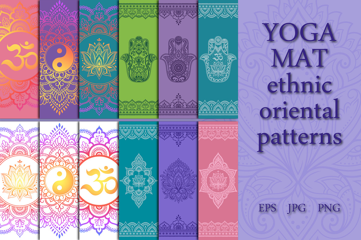 Patterns for yoga mats, a Pattern Graphic by Katika Shop (Photo 1 of 7)