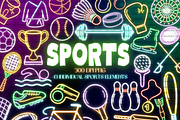 Neon Sports Clipart PNG, a Sport Illustration by Lenninator Digital (Thumbnail 1 of 6)