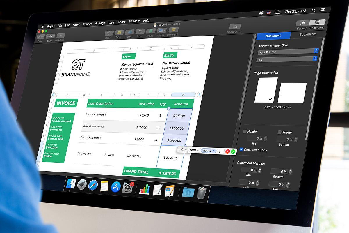 Invoice Template Google Docs Word, a Stationery Template by Tbunny (Photo 6 of 6)