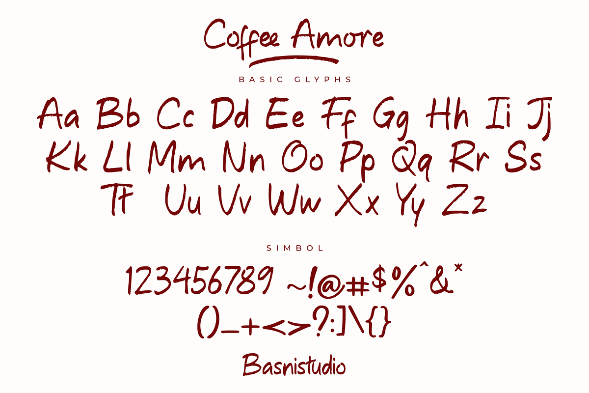 CoffeeAmore a Handwritting Font, a Handwritten Font by Basnistudio (Photo 11 of 13)