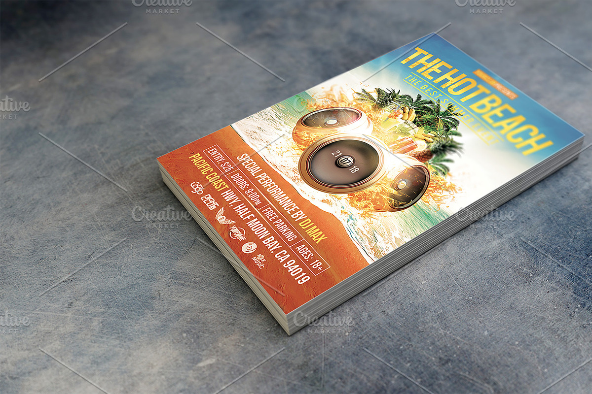 The Hot Beach Flyer, a Flyer Template by CREATIVE DUDE (Photo 2 of 5)