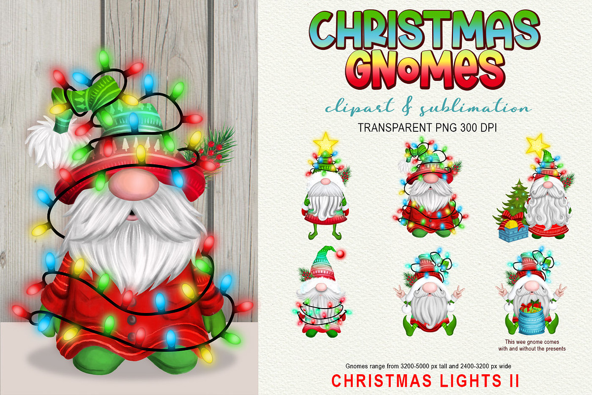 Christmas Gnomes Holiday Clipart, an Illustration by SLS Lines (Photo 4 of 7)