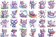 Whimsical Summer Cat Png Clipart, an Illustration by designcity5 (Thumbnail 2 of 5)