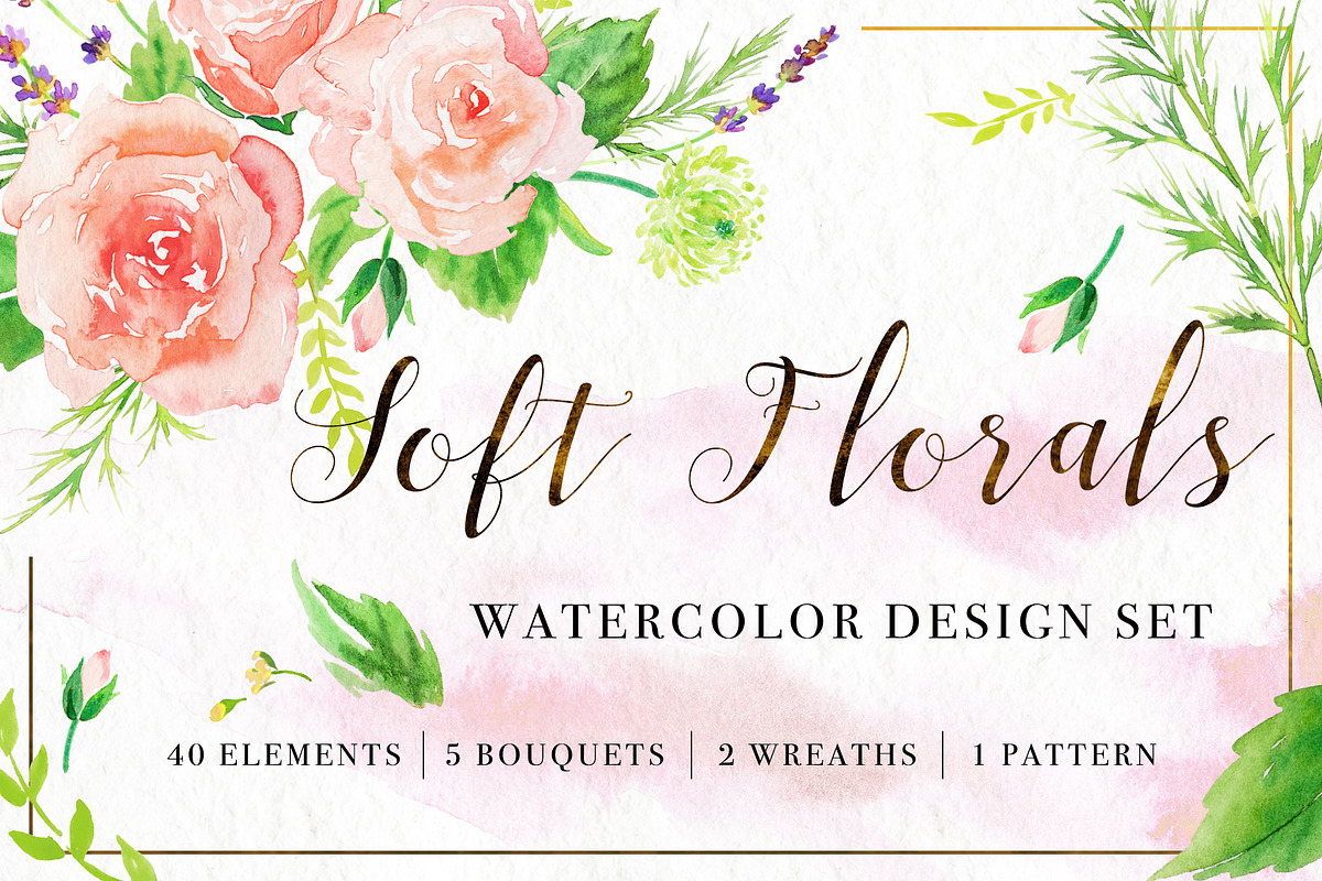 Sale- Floral Watercolor Bundle, an Illustration by Art by Lin (Photo 6 of 6)