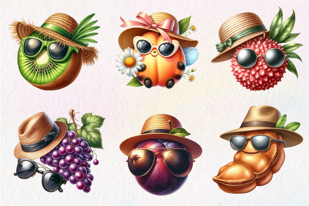 Summer Fruit Watercolor Clipart, an Illustration by CreationArt (Photo 6 of 9)