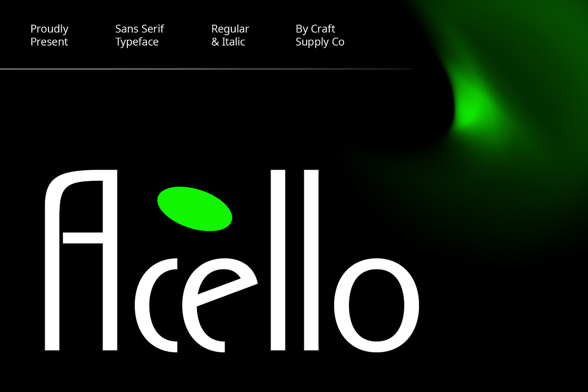 Acello – Geometric Sans Serif, a Sans Serif Font by Craft Supply Co. (Photo 1 of 8)