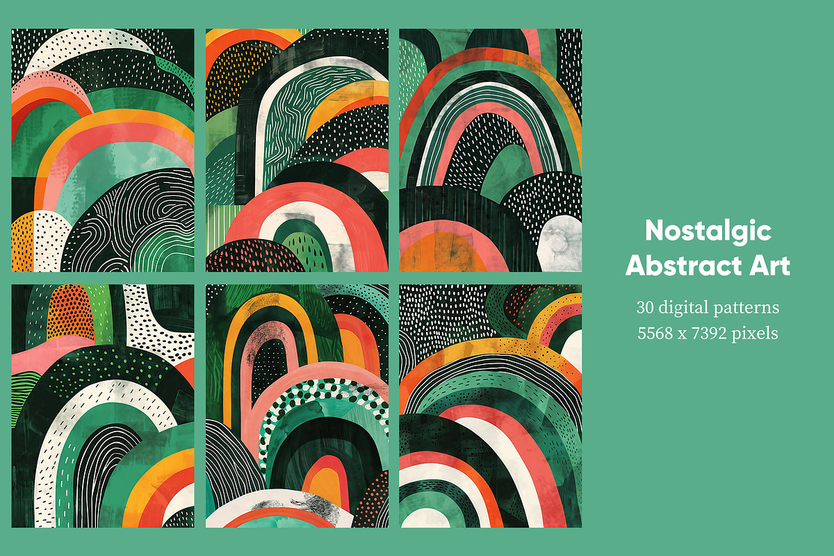 Nostalgic Abstract Art, a Decorative Illustration by Housui Patterns (Photo 2 of 8)