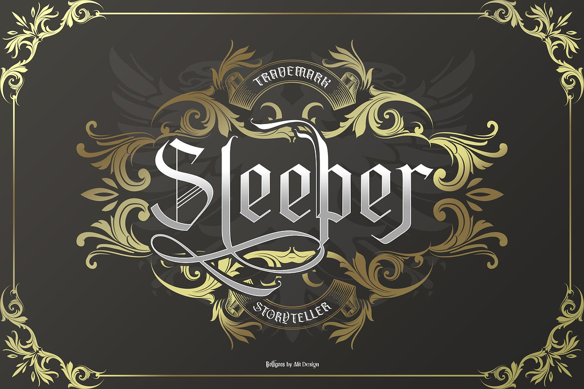 Belligoes Blackletter Font, a Blackletter Font by alit design (Photo 5 of 15)