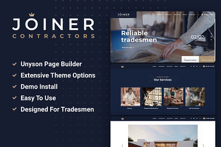 Joiner - WordPress Carpentry Theme