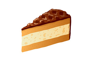 Cake slice. Colorful sweet cake, an Illustration by the8monkey