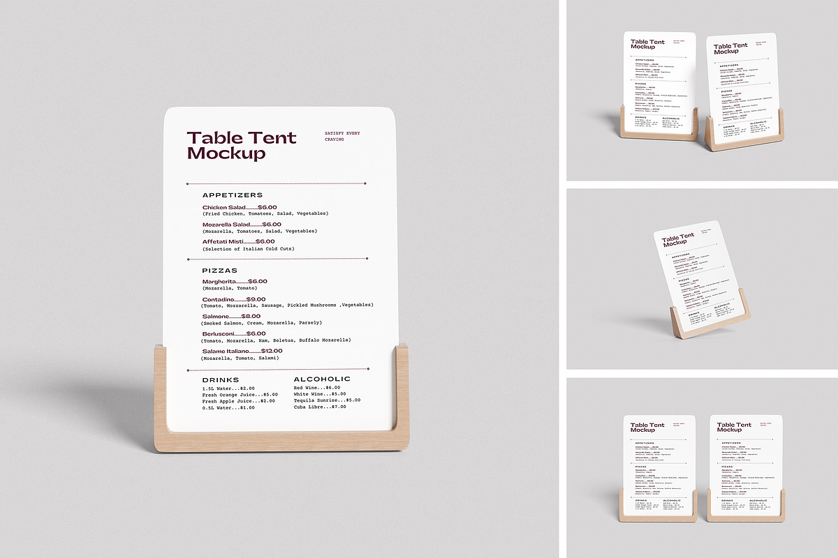 High Quality Table Tent Mockup, an Advertising Mockup by swsi-studio (Photo 1 of 5)
