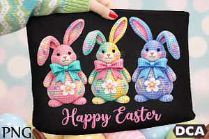 Crochet Happy Easter Png, an Illustration by DreamCafeArt