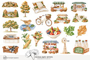 125 farmer's market clip art, a Food Illustration by Poppy Lane Studio (Thumbnail 2 of 10)