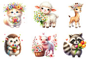 Watercolor Spring Animals Clipart, an Illustration by Dream Creation (Thumbnail 4 of 7)