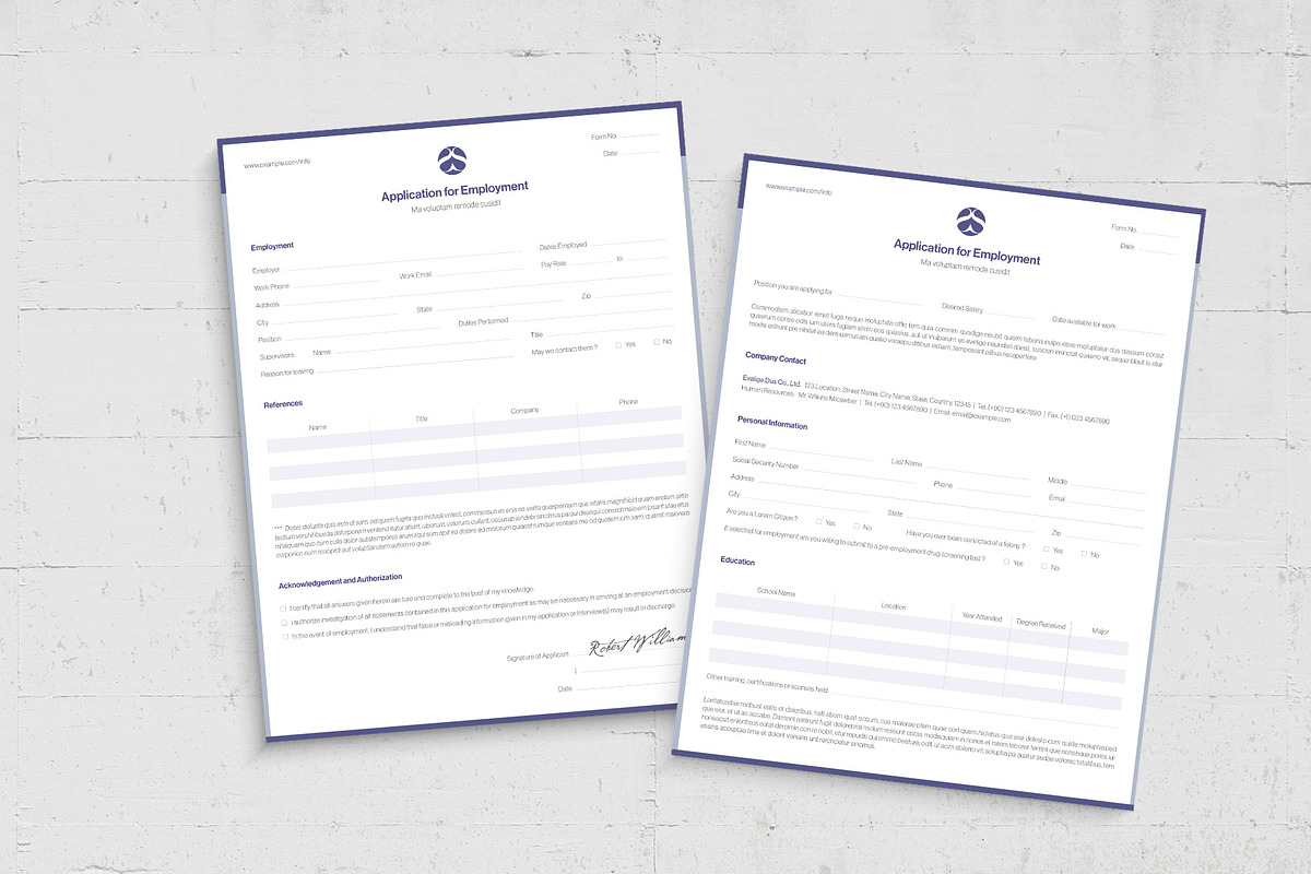Employee Personal Information Form, a Stationery Template by BrandPacks (Photo 3 of 5)