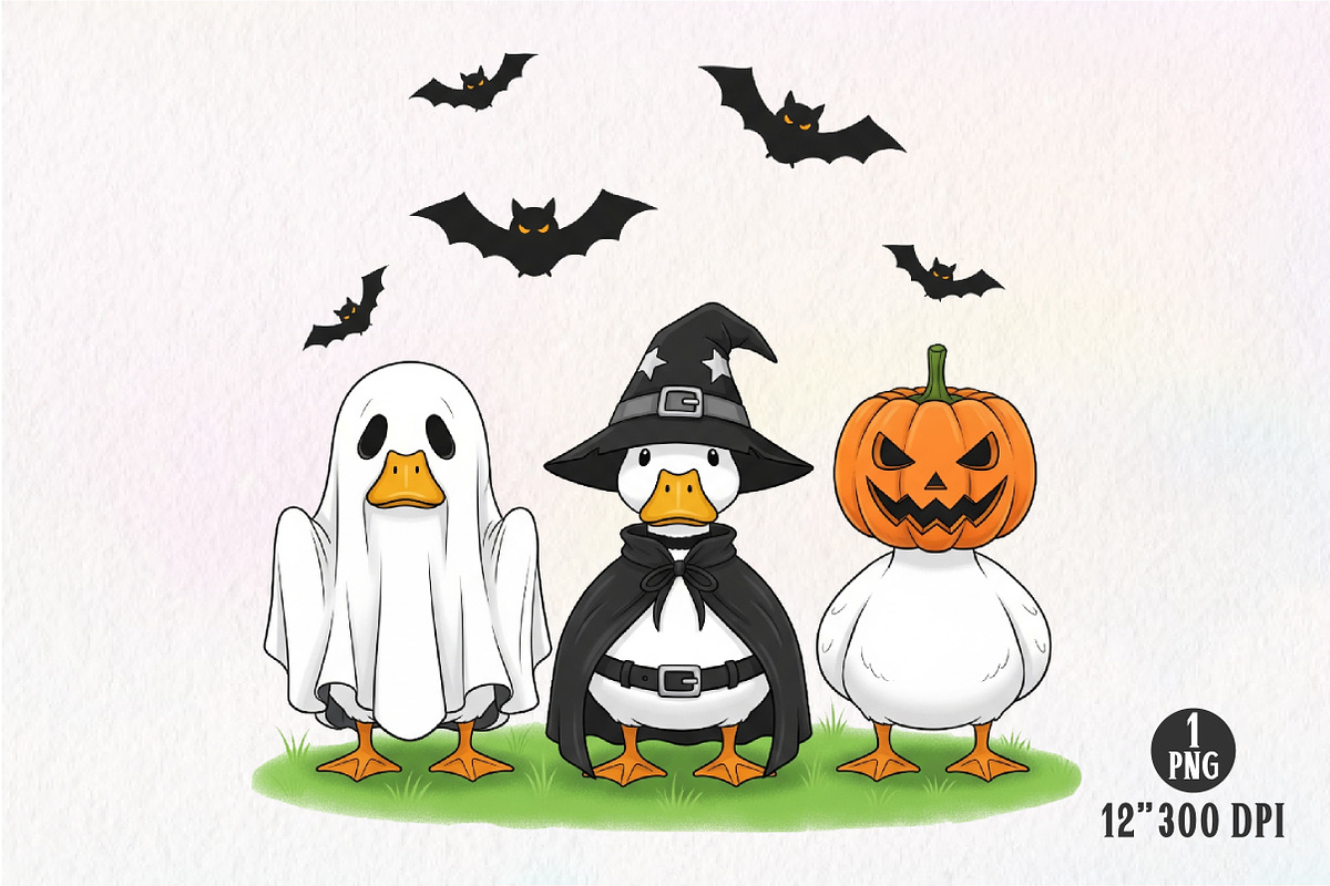 Happy Halloween Boo Spooky Goose PNG, an Illustration by Dream Creation (Photo 1 of 5)