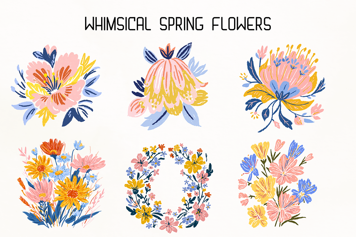 Whimsy Pastoral Spring & Easter Set, a Decorative Illustration by GiraffeCreative (Photo 7 of 21)