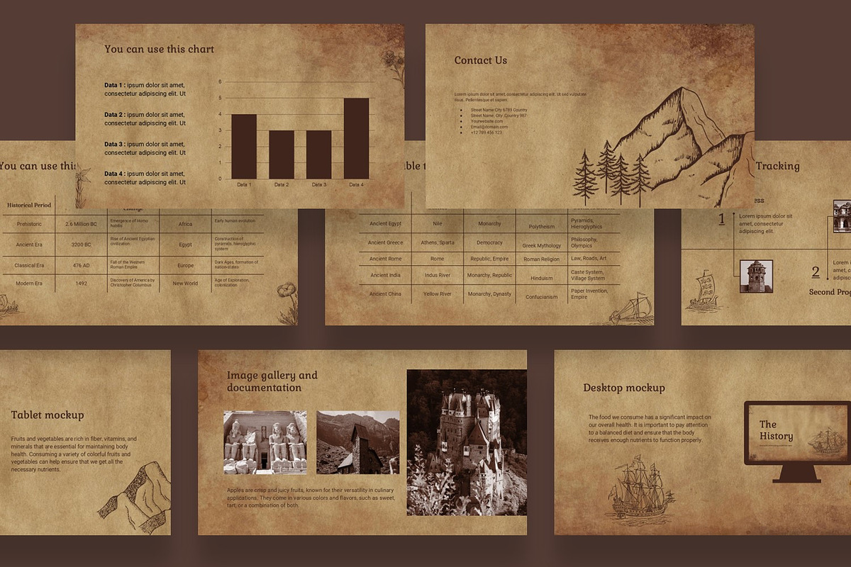 History Presentation Template preview 3