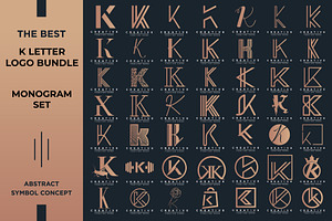 Letter K Logo Bundle Monogram Set