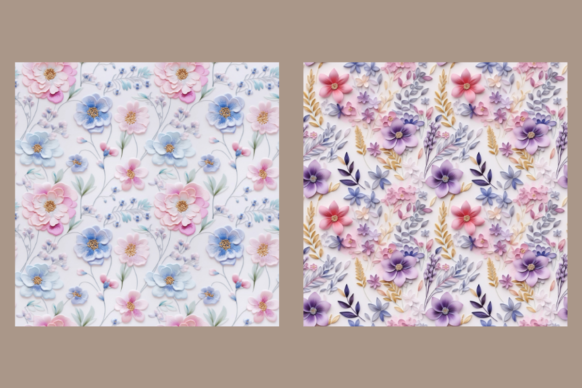 Seamless Pastel Floral Pattern, a Background Graphic by HoneyBunnyDigital (Photo 7 of 7)