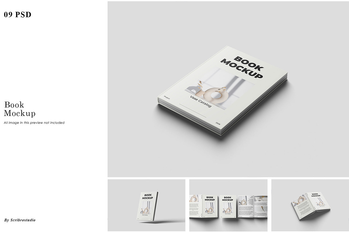 Book Mockup, a Books & Magazine Mockup by scribrostudio (Photo 1 of 10)