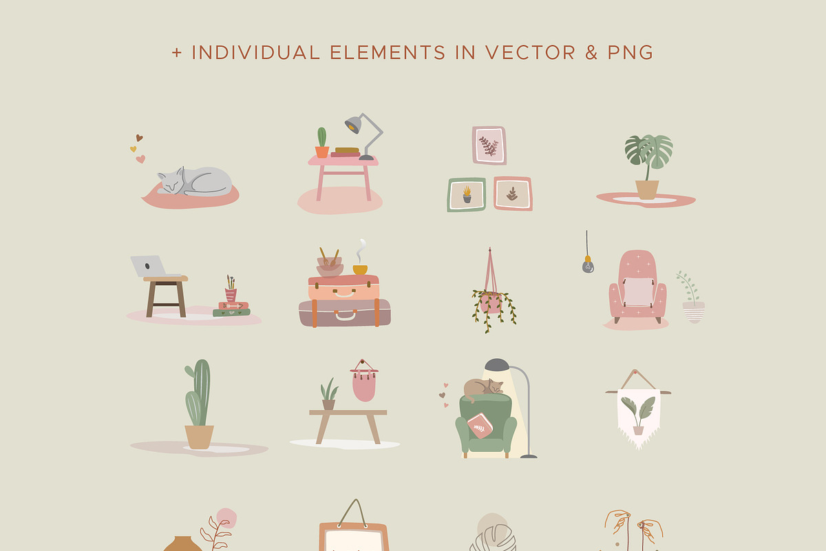2021 Wall Calendar Cute Illustration, a Templates & Theme by Kalstud (Photo 7 of 8)