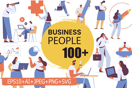 Business people vector bundle, a Person Illustration by Vector_Art
