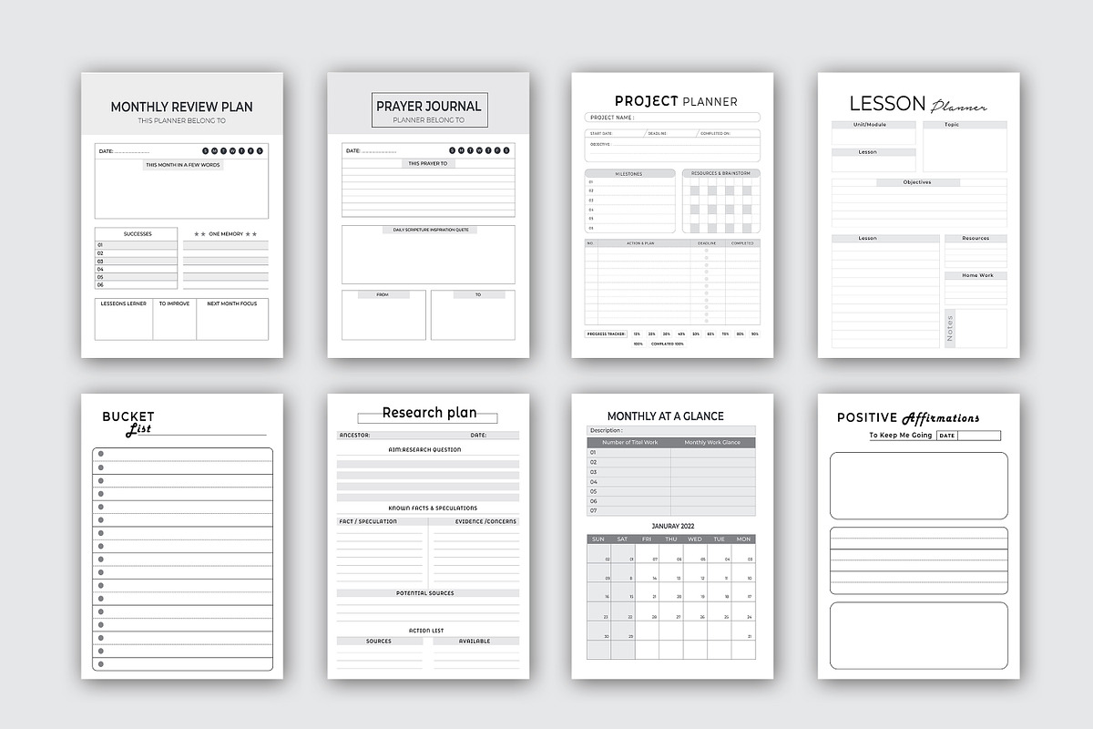 Ultimate Planner Bundle Pack 2024-29, a Stationery Template by obayes (Photo 9 of 14)
