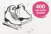 400 ink vector brushes, a Brush Add-On by Anna Violet (Thumbnail 1 of 5)