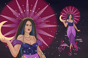 LUNALOGIA. Cosmic goddesses, a Person Illustration by Chikovnaya (Thumbnail 9 of 14)