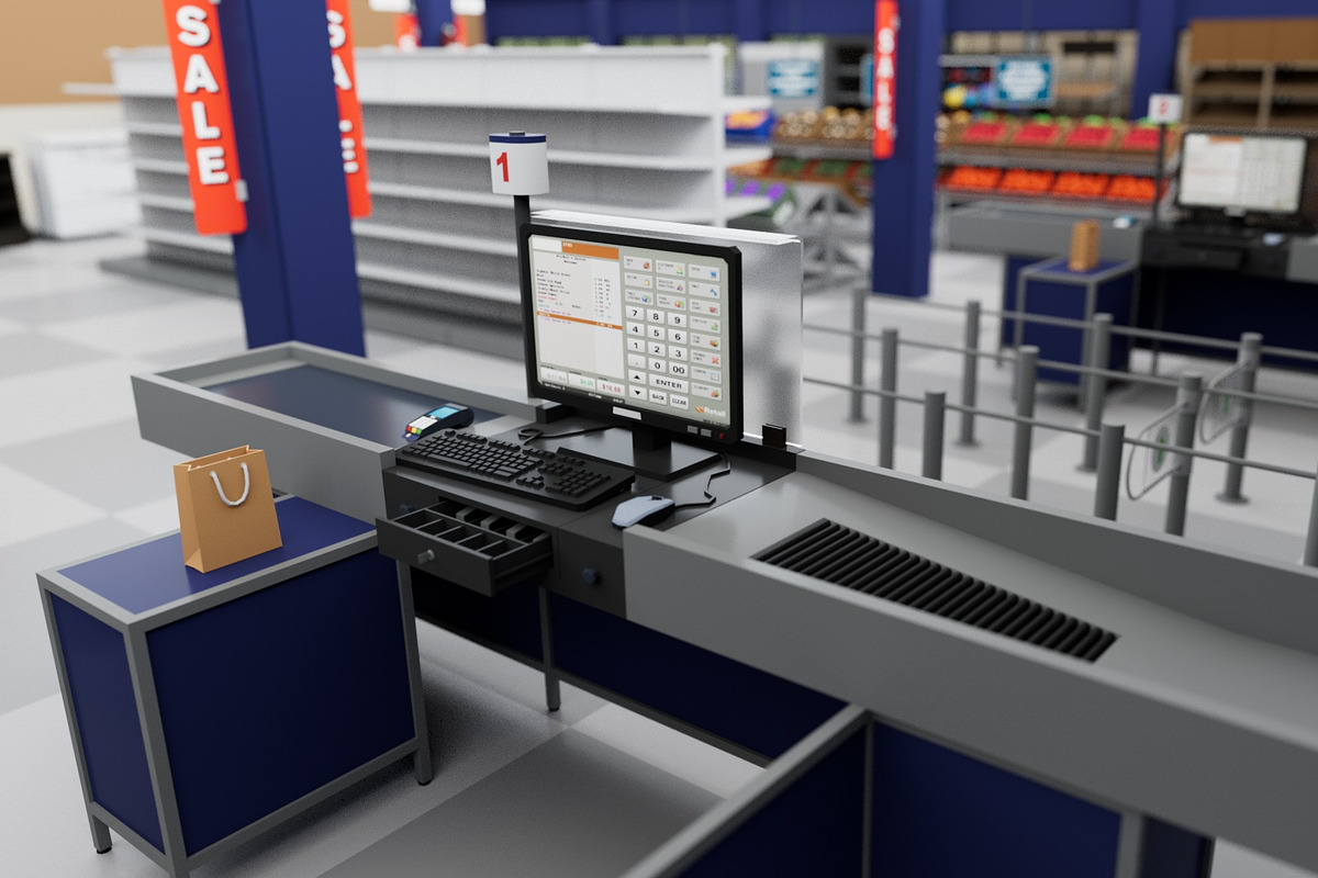 City Supermarket Building Interior, an Architecture 3D Model by multimedia4ds (Photo 13 of 24)