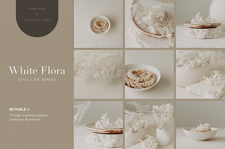 Stock Photos - White Flora Bundle 5, a Photo by Teodora Tinc