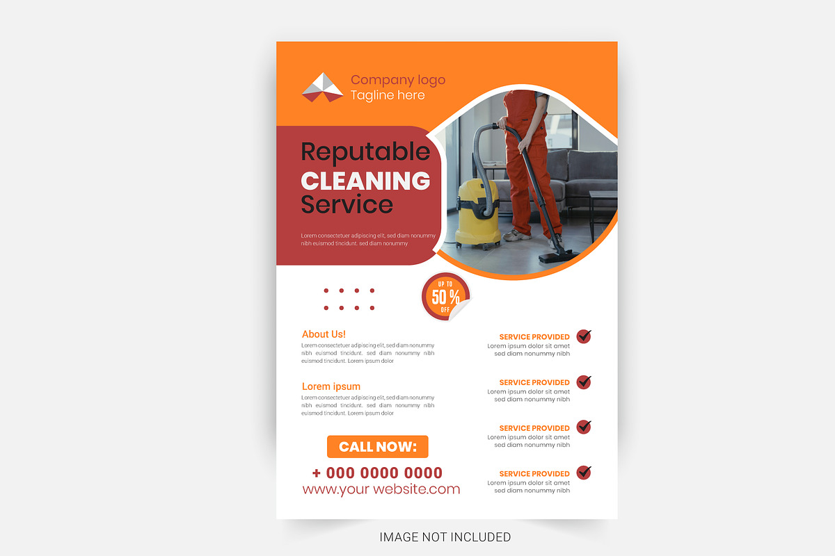 Reputable Cleaning Service Flyer, a Flyer Template by hkmonir (Photo 2 of 3)