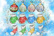 Ho-Ho-Ho christmas clipart set, a Decorative Illustration by JuliaStarArt-FantasyHome (Thumbnail 5 of 10)