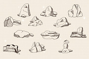 30 Rock and Stone hand drawing, a Decorative Illustration by Pikgura (Thumbnail 3 of 3)
