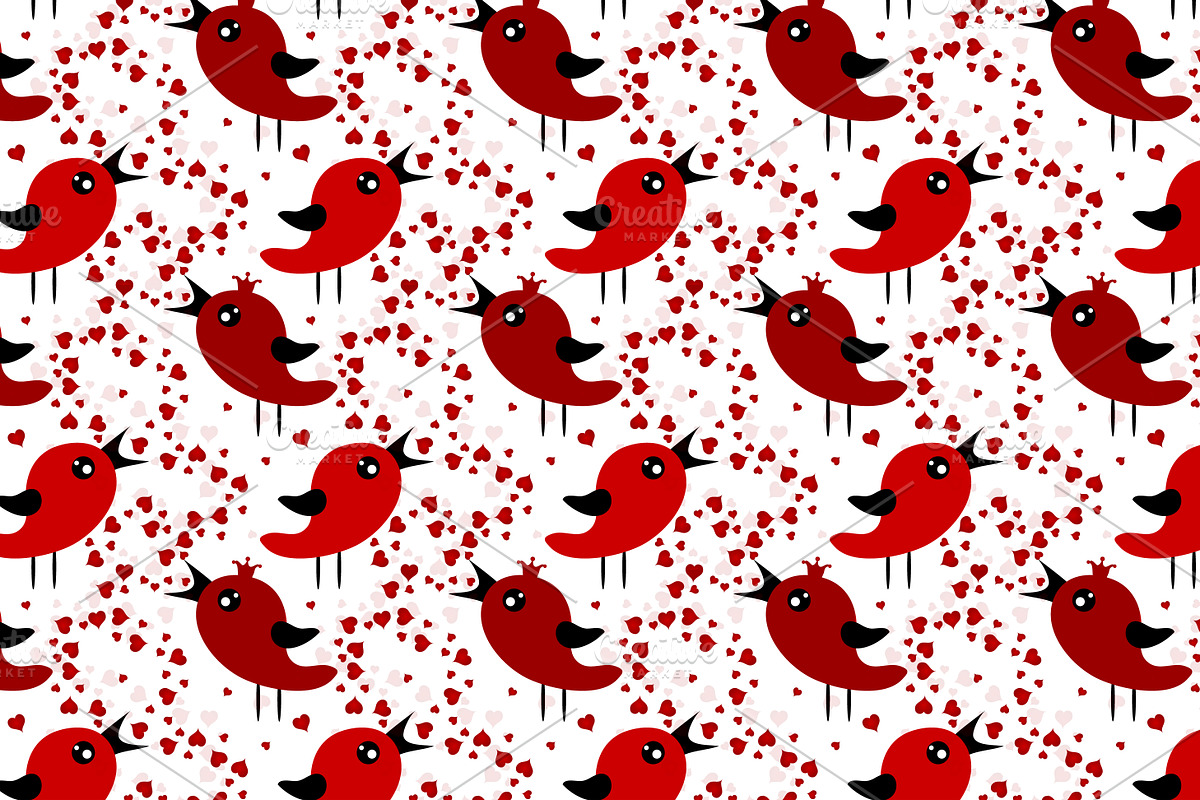 12 Romantic Patterns with Hearts preview 4