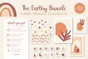 The Earthy Hand Drawn Bundle, a Work Illustration by thetrendytemplate (Thumbnail 1 of 12)