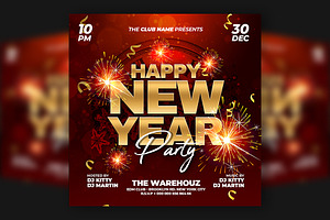 2026 Happy New Year Flyer Template, a Social Media Template by Artonix