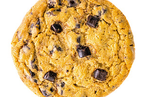 Chocolate chip cookie isolated, a Food & Drink Photo by BOOCYS