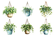 Watercolor Hanging Plant Vase PNG, an Illustration by SinaCreation (Thumbnail 7 of 7)