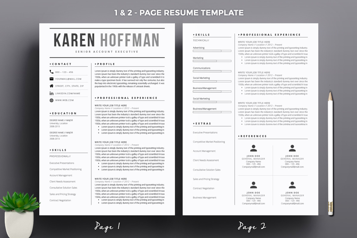 Modern Resume Template, a Resume Template by A1RESUME (Photo 3 of 6)