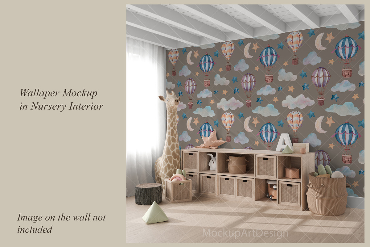 Nursery Wallpaper Mockup, a Product Mockup by MockupArtDesign (Photo 2 of 4)