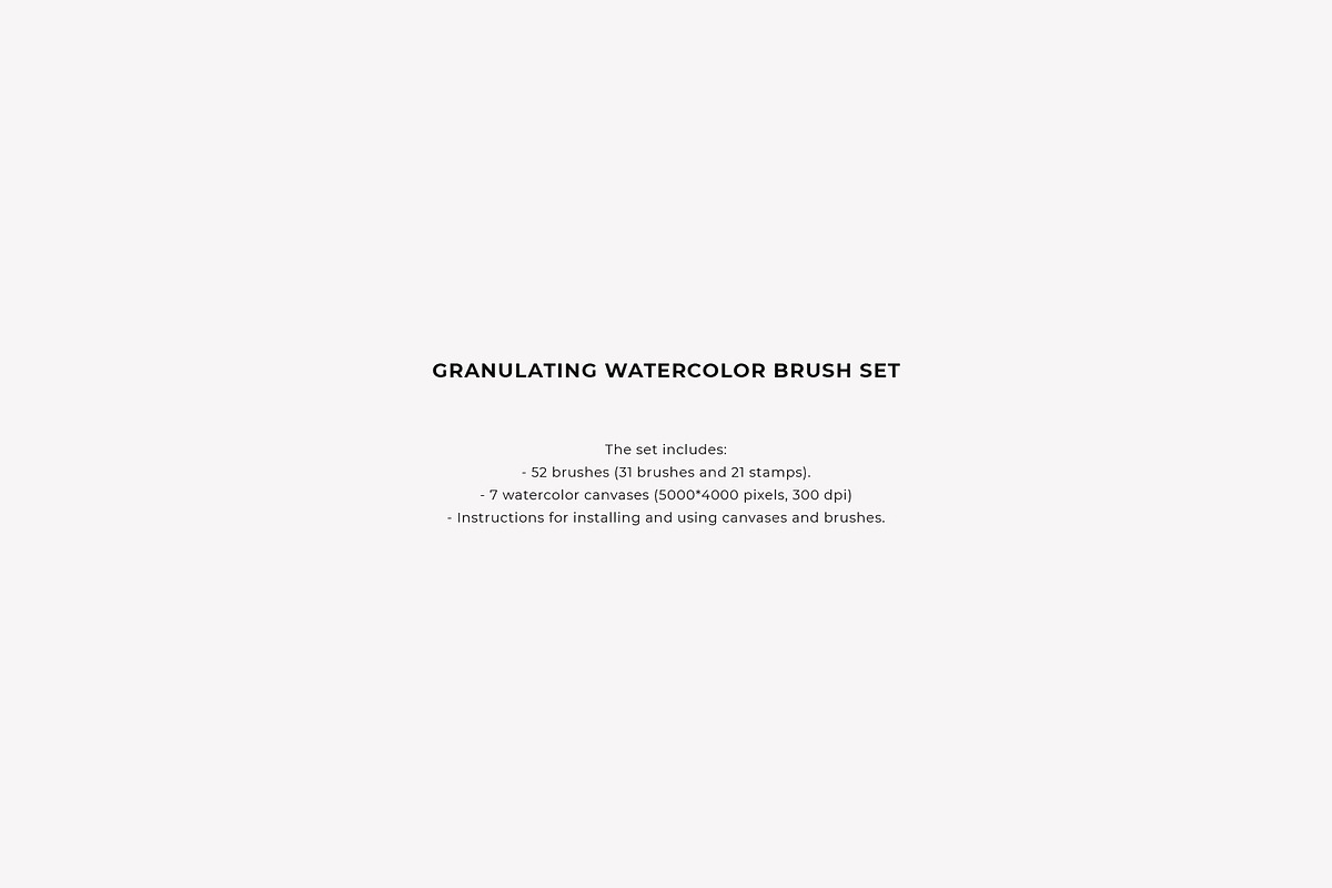 Granulating Watercolor brush set, a Brush Add-On by nathalieclaire (Photo 2 of 10)